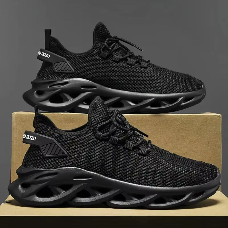 Men Casual Sport Shoes Breathable Lightweight Sneakers Outdoor Mesh Black Running Shoes Athletic Jogging Tenis Walking Shoes (7758954135635)