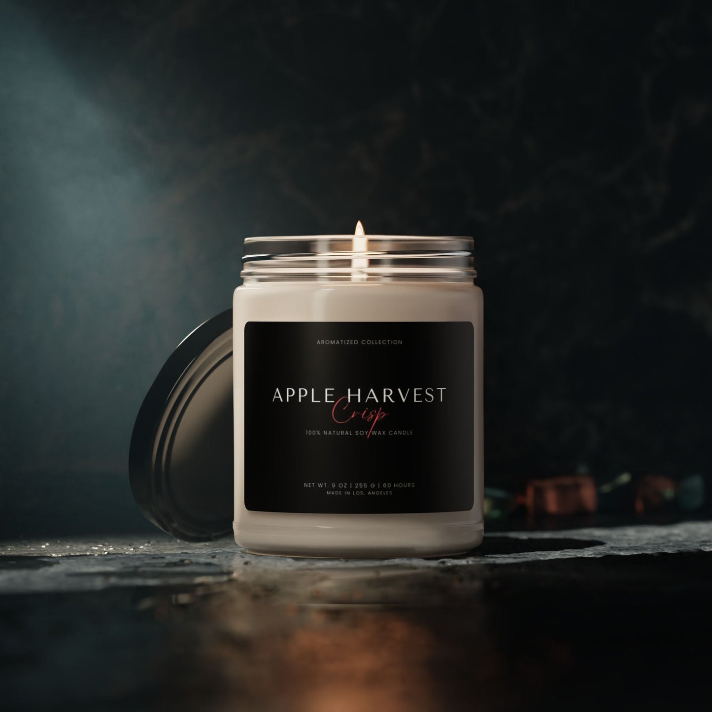 Apple Harvest Scented Soy Candle - Hand-poured Aromatherapy, Cozy Gift (7805594730579)