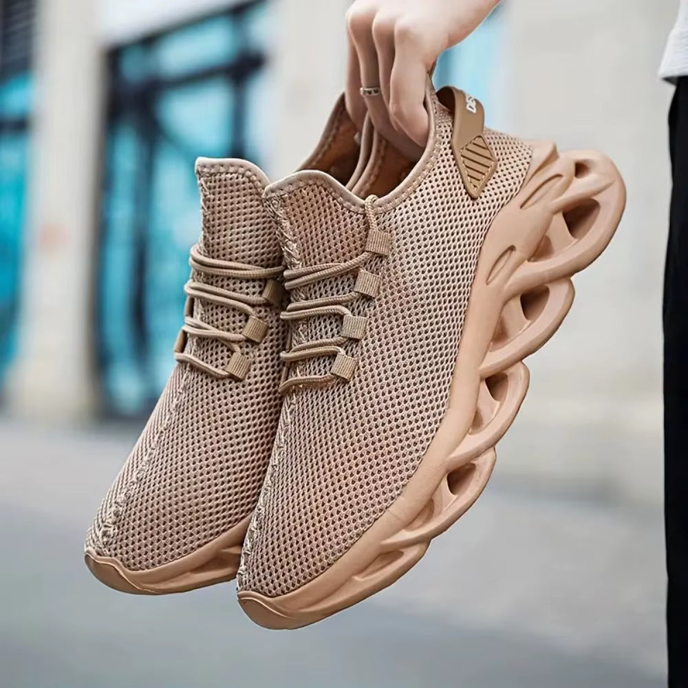 Men Casual Sport Shoes Breathable Lightweight Sneakers Outdoor Mesh Black Running Shoes Athletic Jogging Tenis Walking Shoes (7758954135635)