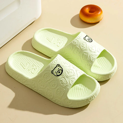 Men's Slippers Summer Cartoon Bear Indoor Soft Thick Sole Anti Slip (7805597810771)