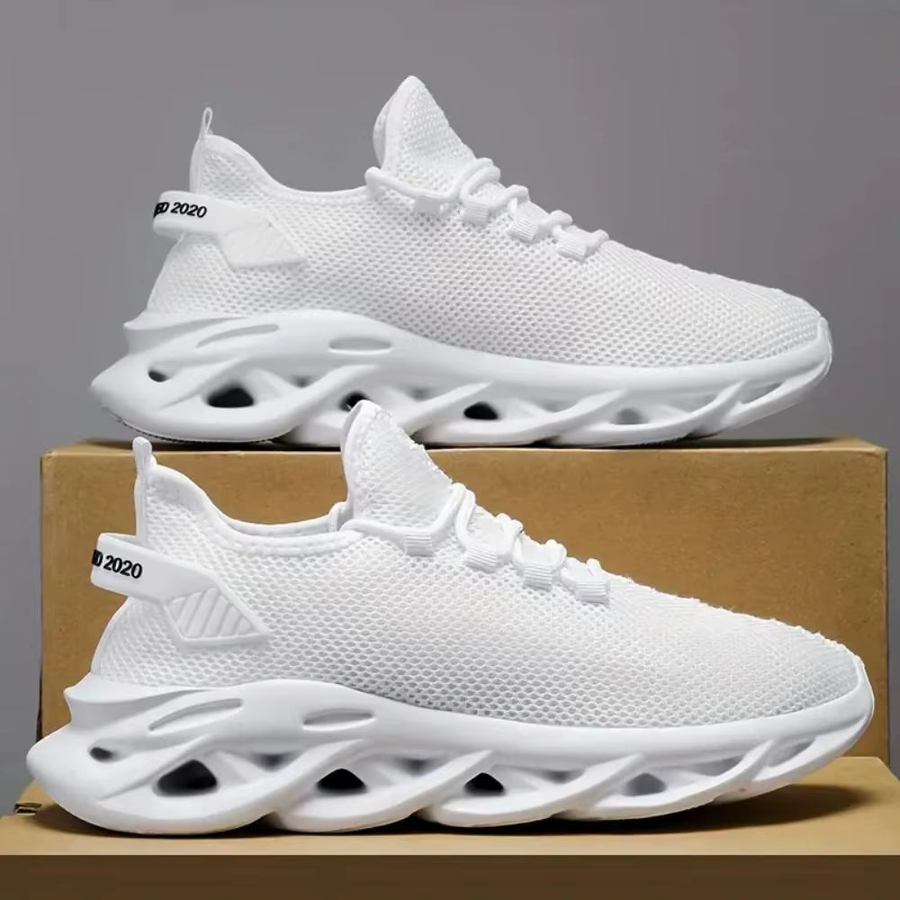 Men Casual Sport Shoes Breathable Lightweight Sneakers Outdoor Mesh Black Running Shoes Athletic Jogging Tenis Walking Shoes (7758954135635)