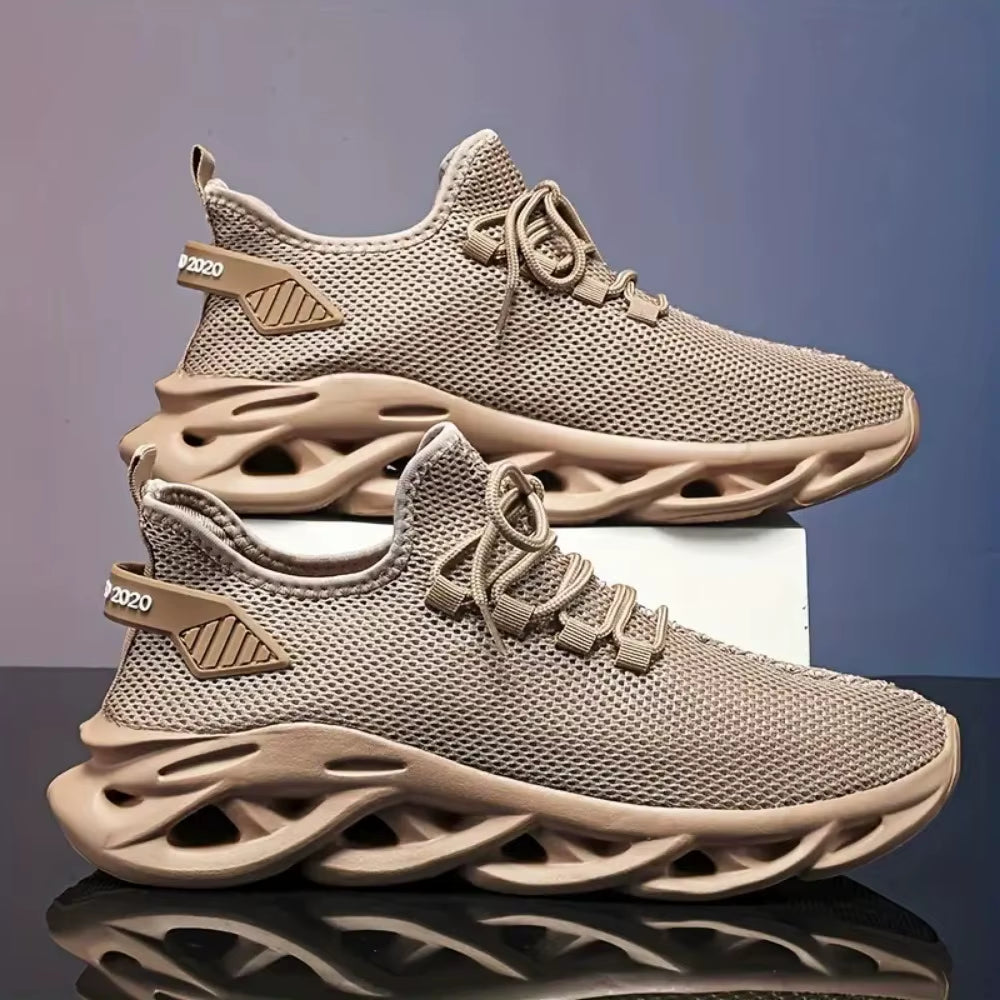Men Casual Sport Shoes Breathable Lightweight Sneakers Outdoor Mesh Black Running Shoes Athletic Jogging Tenis Walking Shoes (7758954135635)